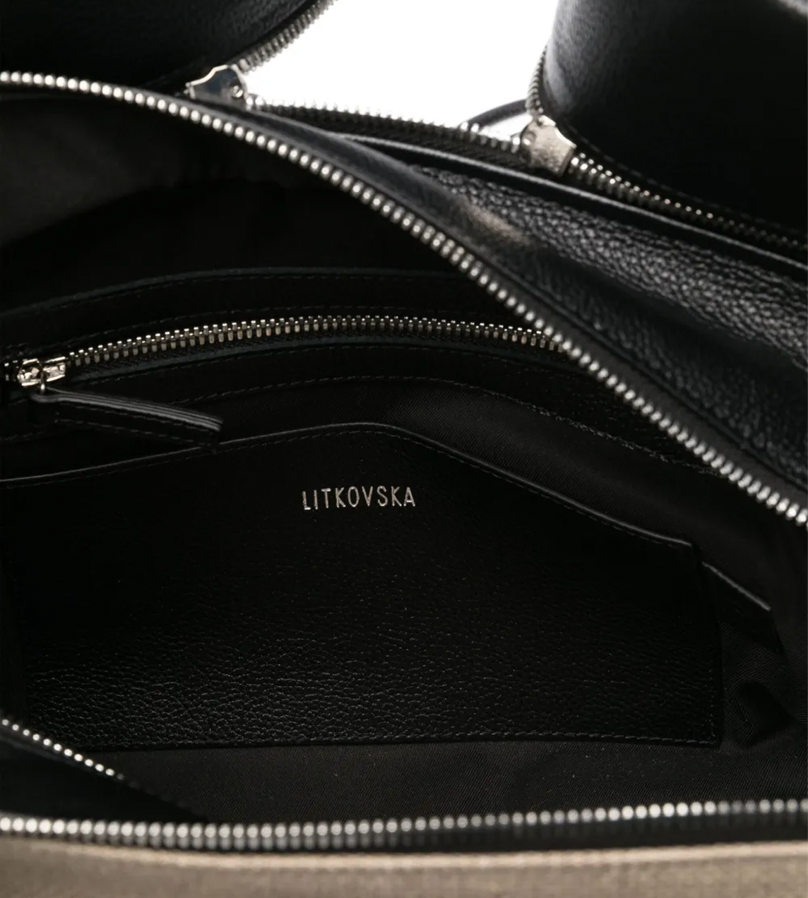 LITKOVSKA - Zip Bag In Canvas With Shoulder Strap Beige