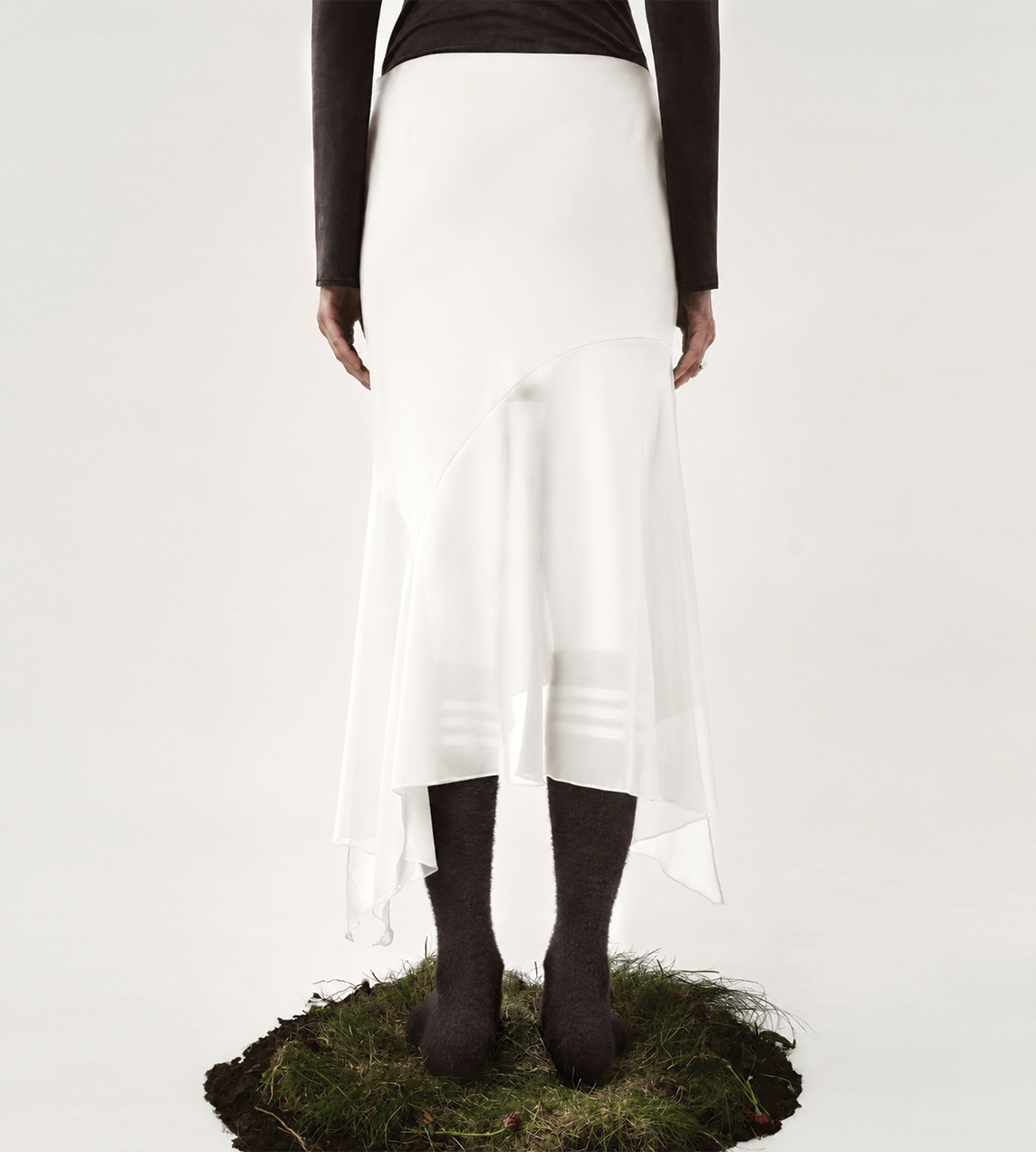 AVAVAV - Kajsa Long Draped Skirt White