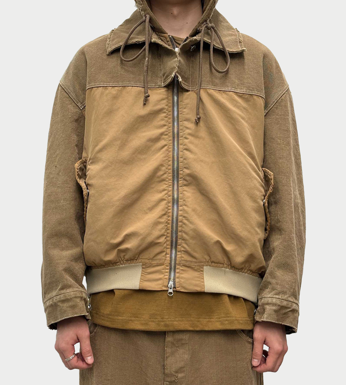 SONG FOR THE MUTE - TKL Denim Padded Jacket Khaki