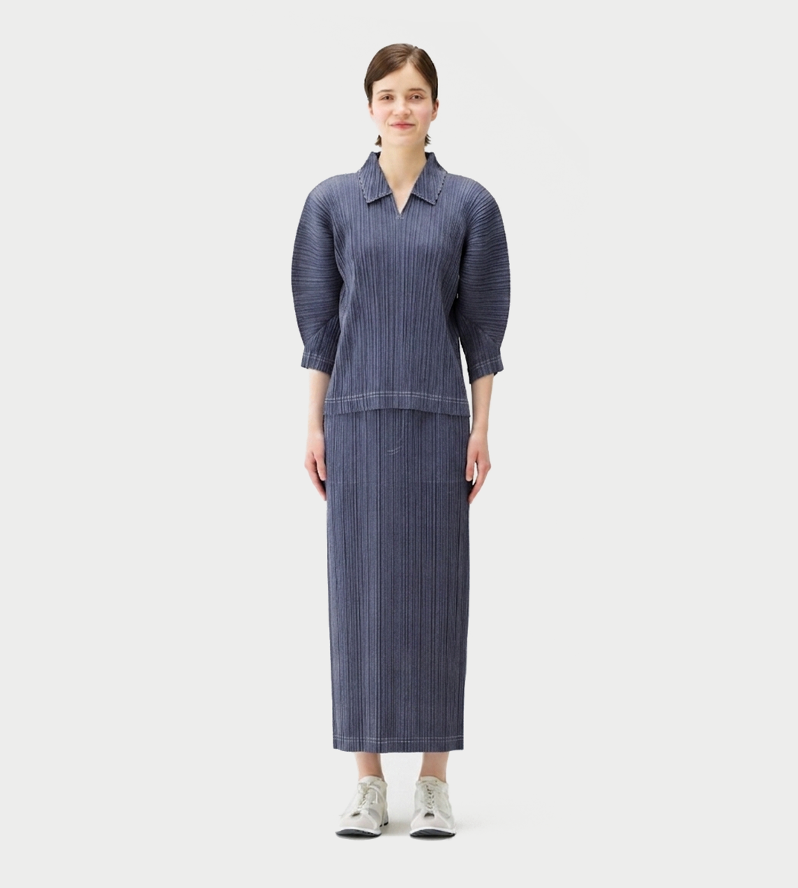 Denim-like Skirt Blue