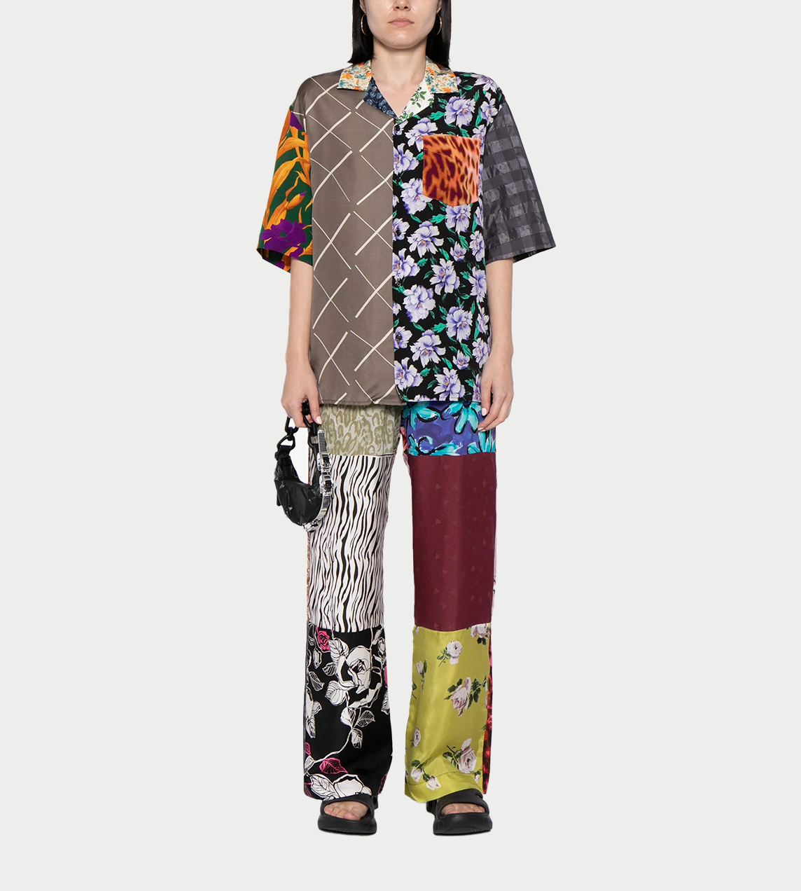 Marine Serre - REGEN Silk Scarves Bowling Shirt