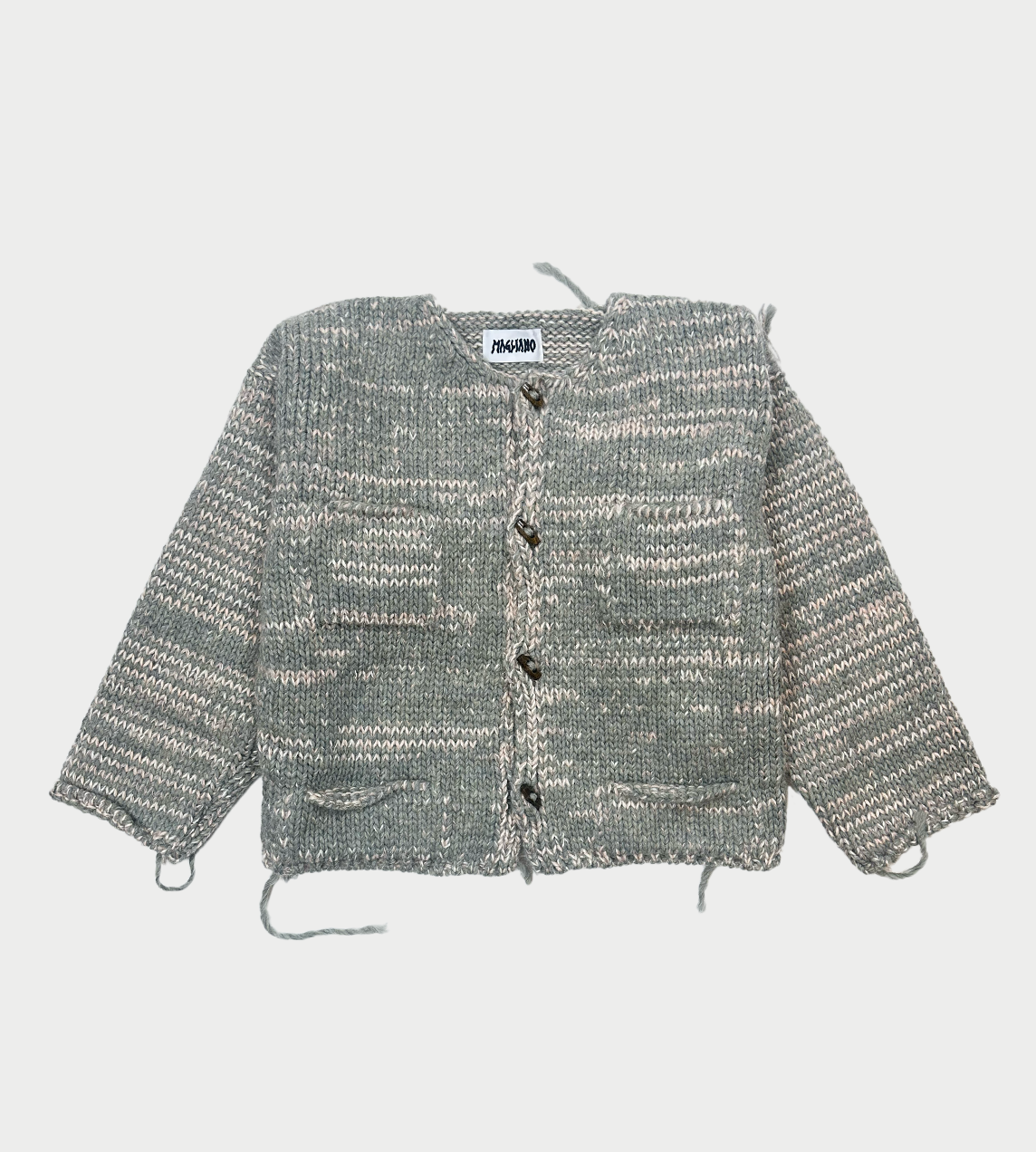 MAGLIANO - Freaky Knitted Round-neck Cardigan Salvia Mix