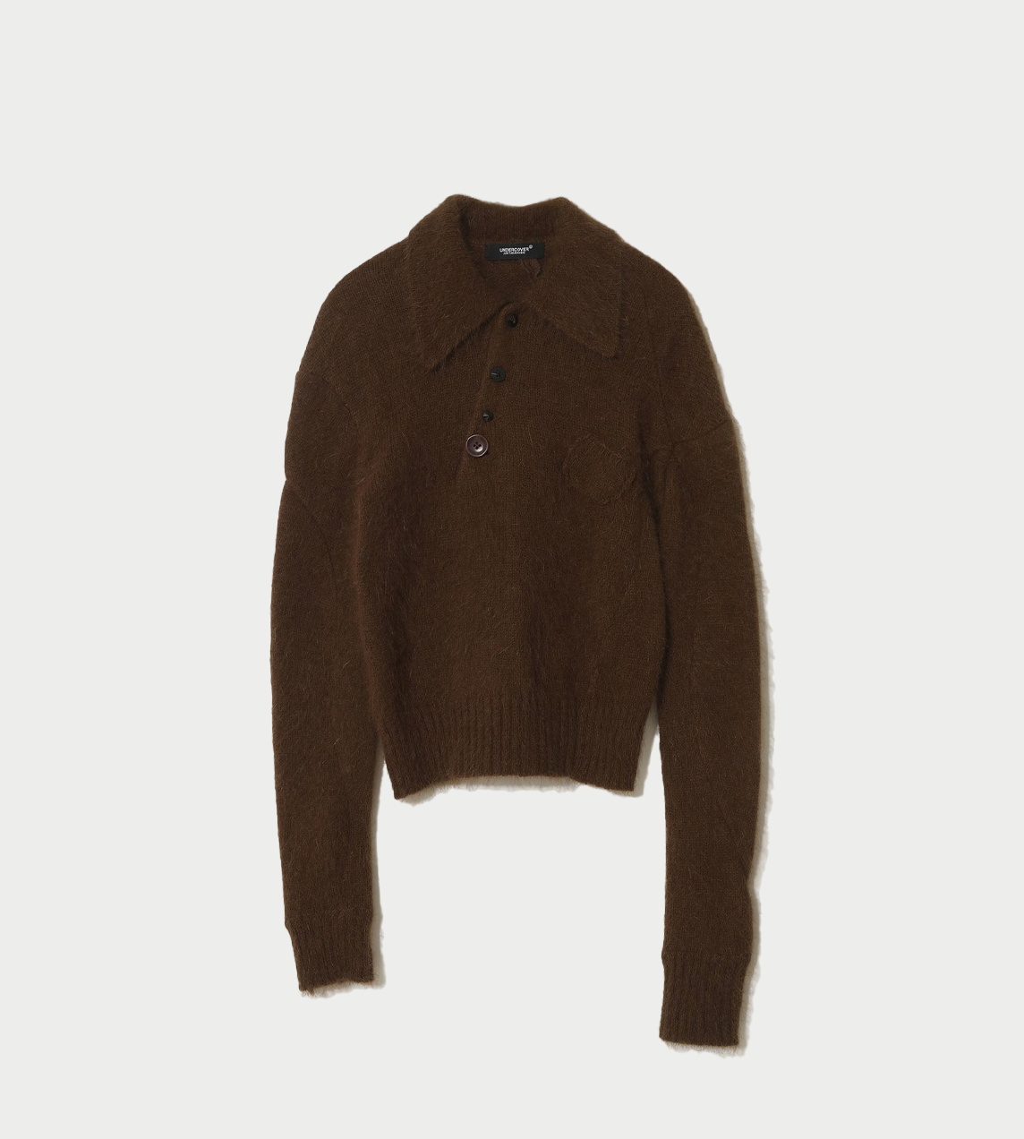 UNDERCOVER - Knitted Polo Brown