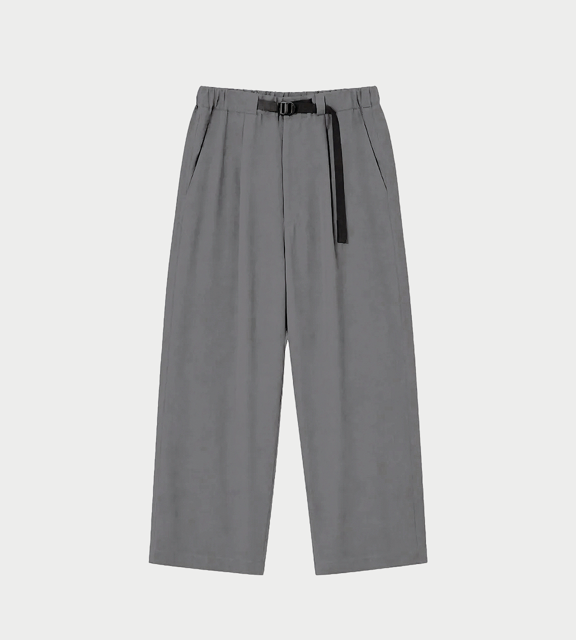 UJOH - Tape-Belt 1 Tuck Pant Blue Grey
