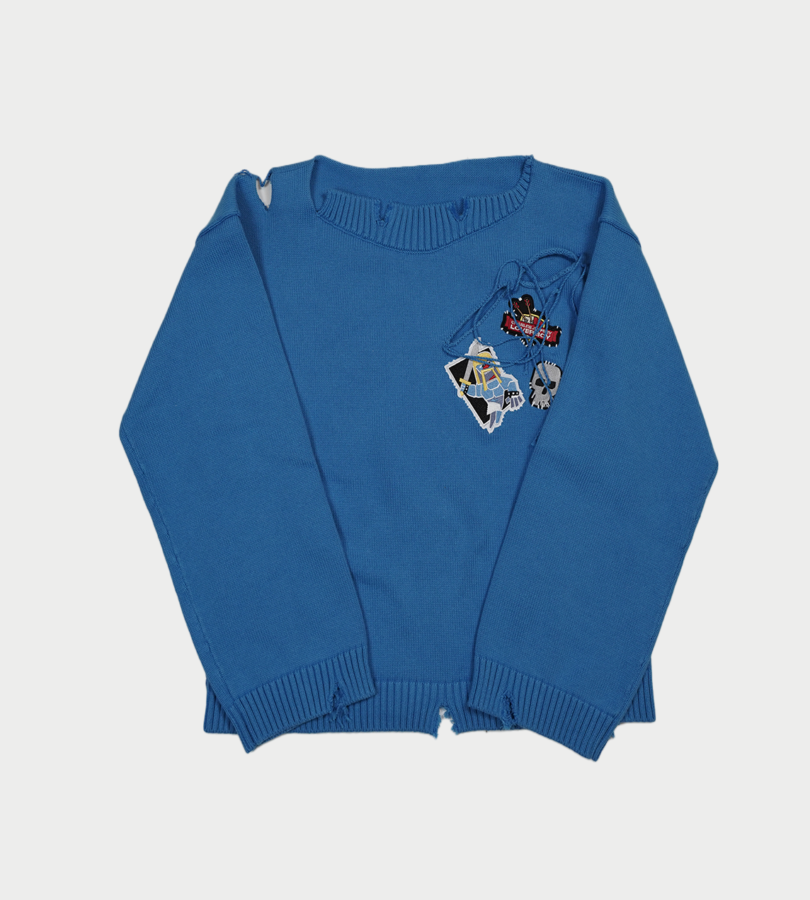 Charles Jeffrey LOVERBOY - Barbarian Patch Jumper Blue