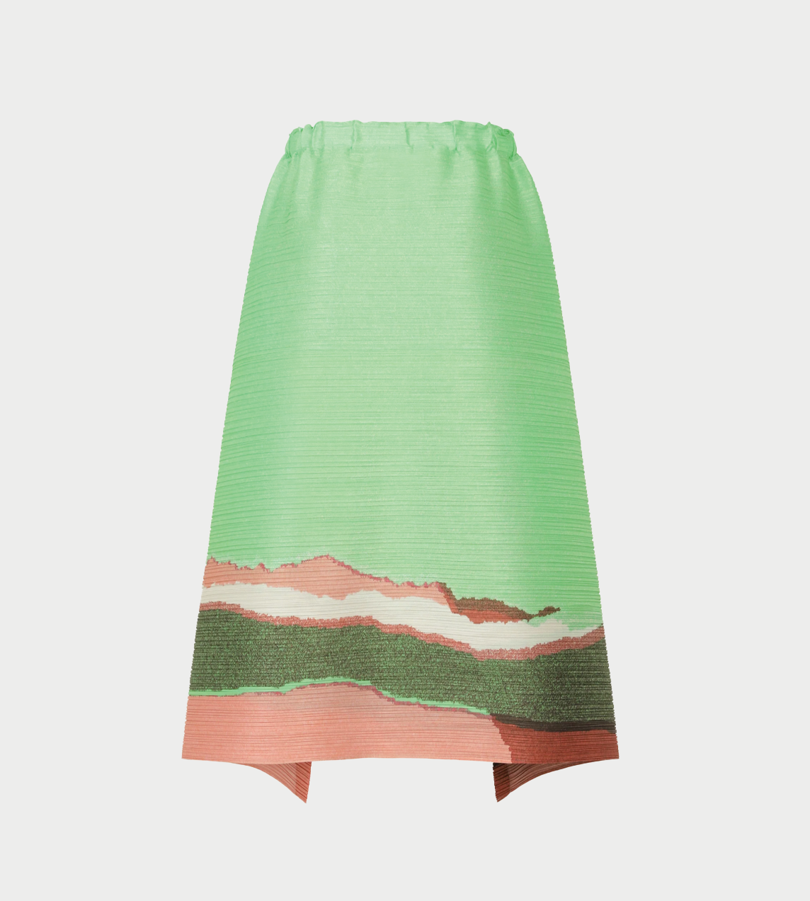 PLEATS PLEASE ISSEY MIYAKE - Grainy Colors Skirt Mint Green