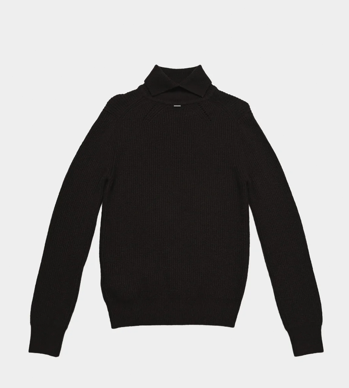 System - Basic Rib Turtleneck Dark Brown