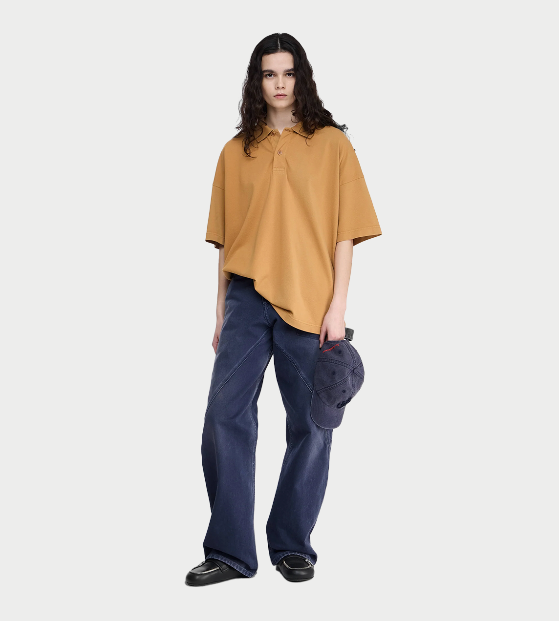 JW ANDERSON - Anchor Print Polo Tabacco