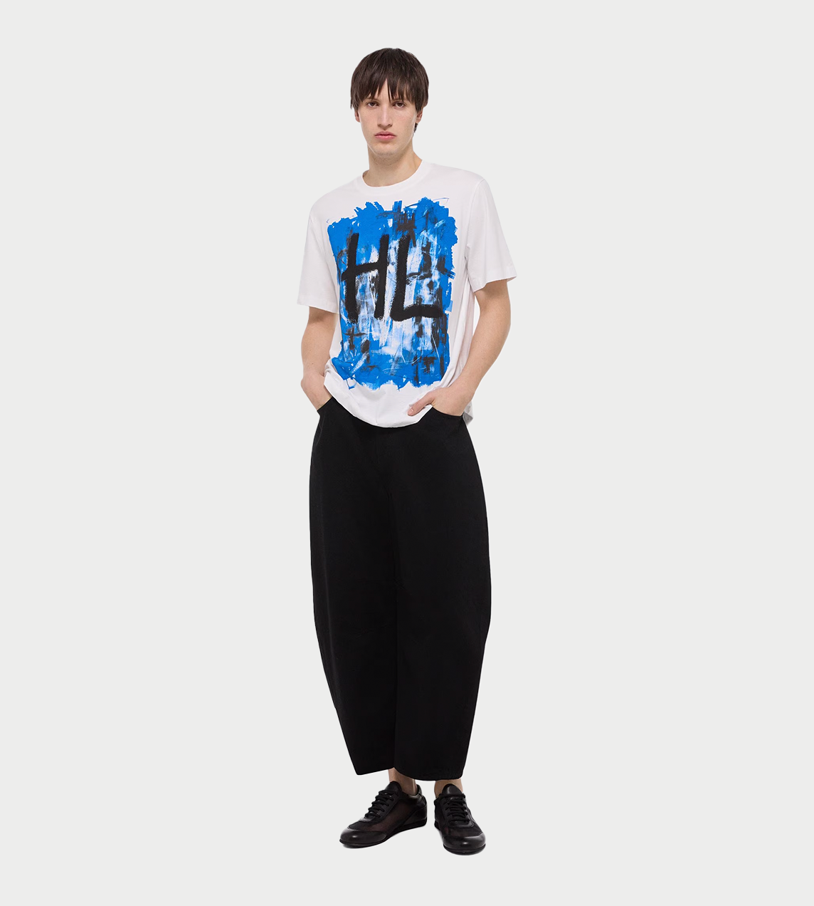HELMUT LANG - Scribble Tee Blue/White