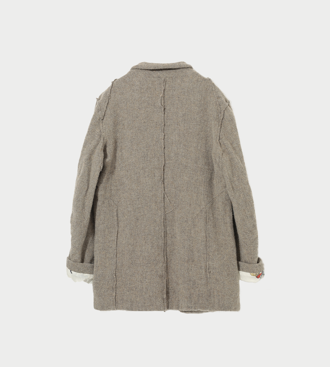 UNDERCOVER - Eye-button Felted Wool Blazer Grey