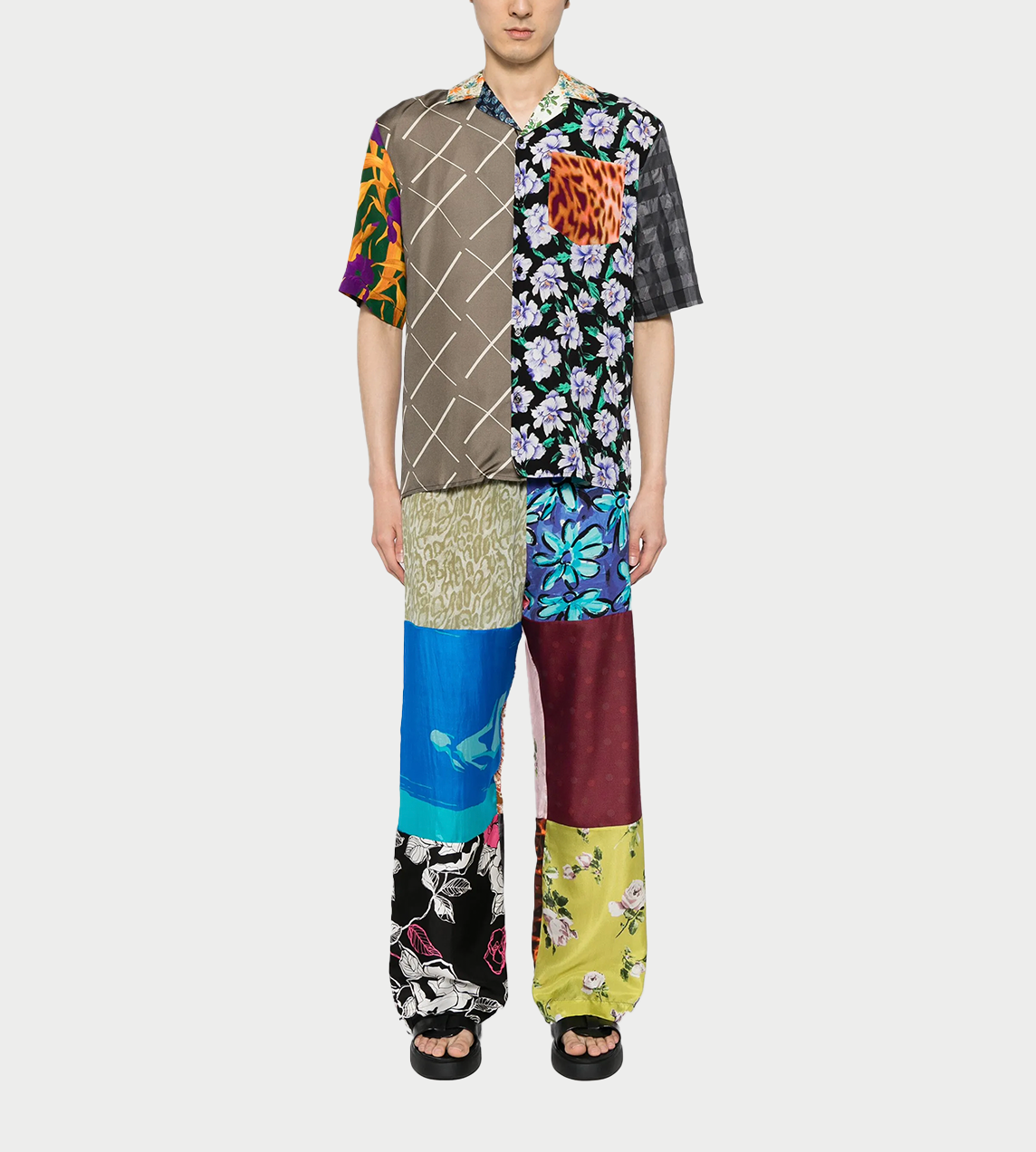 Marine Serre - REGEN Silk Scarves Bowling Shirt