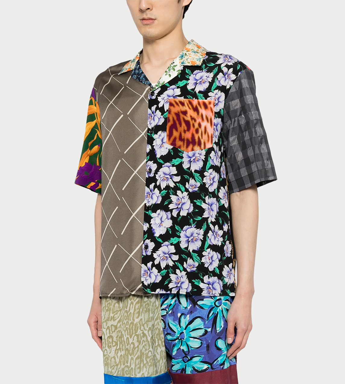 Marine Serre - REGEN Silk Scarves Bowling Shirt