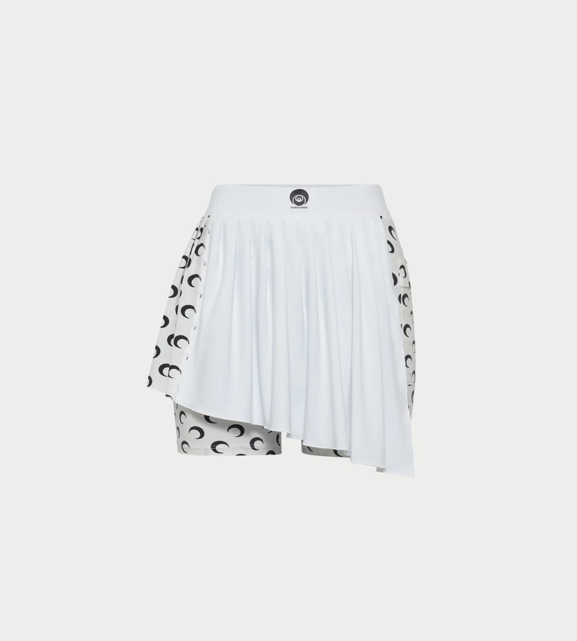 MARINE SERRE - Athleisure Mini Skort With Moon Inserts White