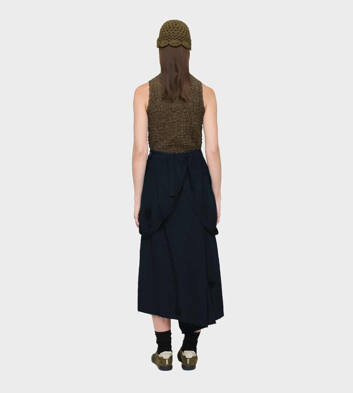SONG FOR THE MUTE - "Daisy" Pleated Skirt Navy