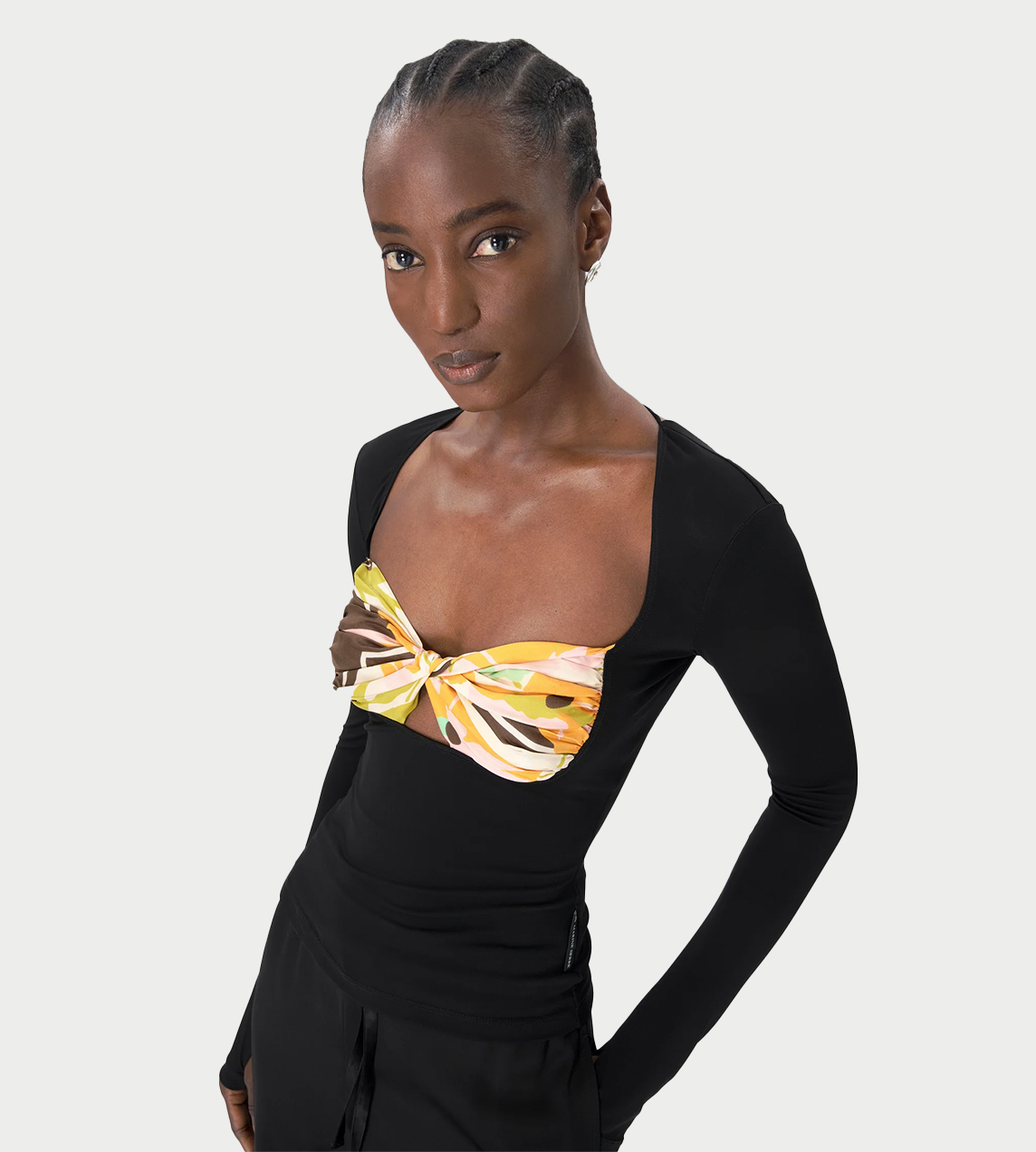 MARINE SERRE - Regenerated Silk Scarves Top Multi