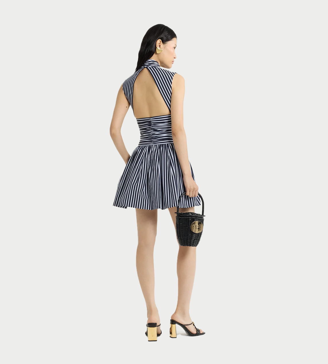 PATOU - Sleeveless Bloomer Mini Dress Navy
