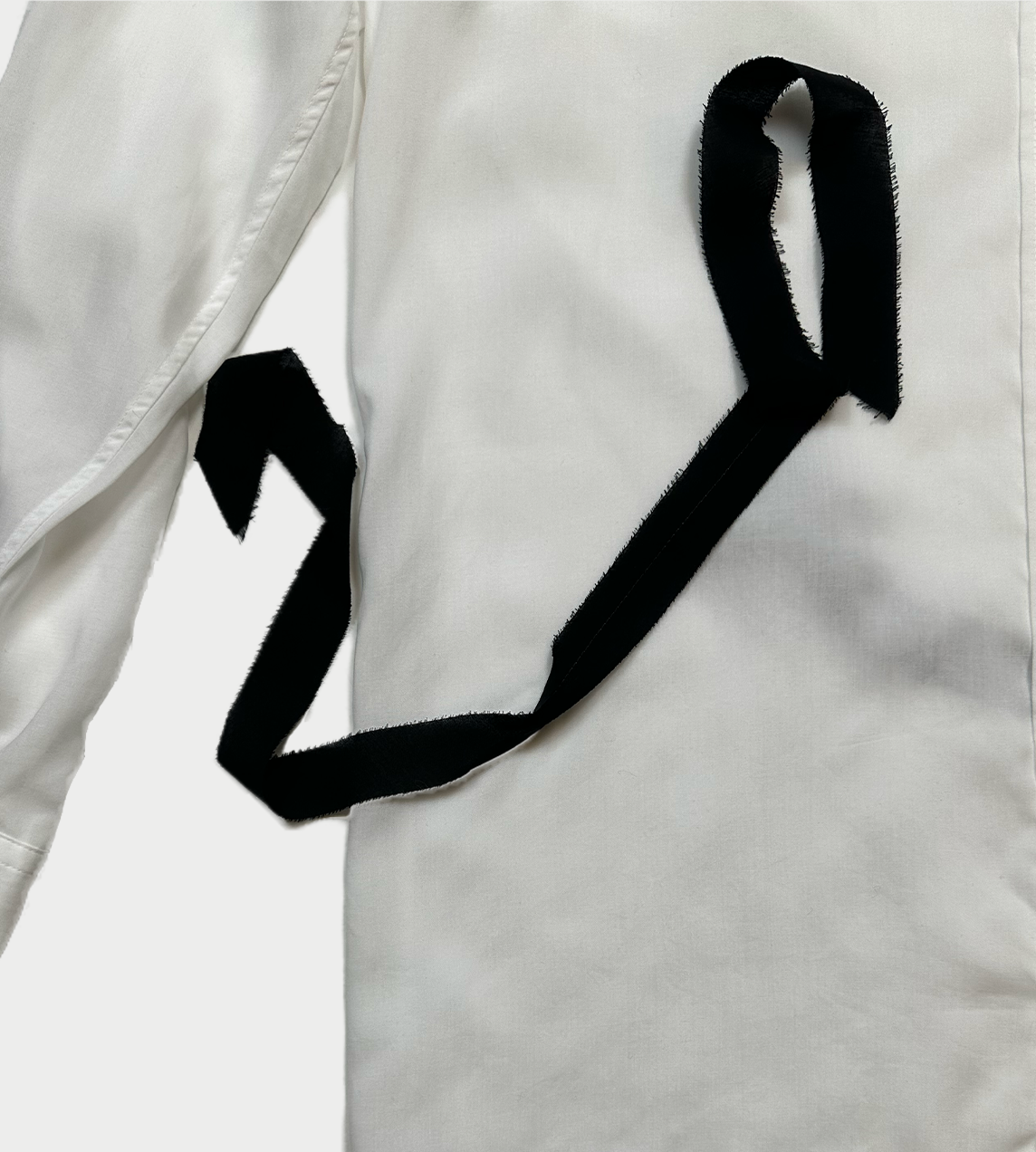 SULVAM - Sleeve Ribbon Shirt White