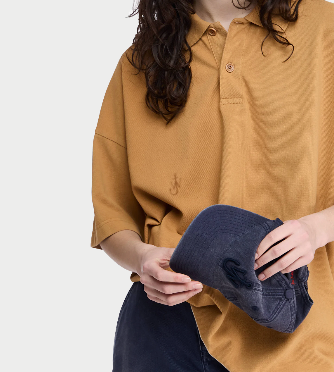 JW ANDERSON - Anchor Print Polo Tabacco