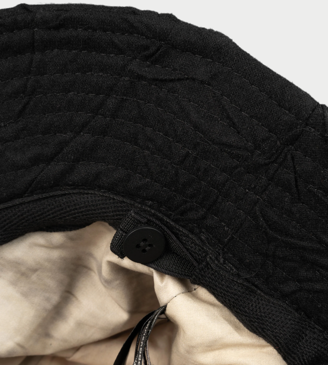 MASNADA - Adjustable Wool blended Hat Blk