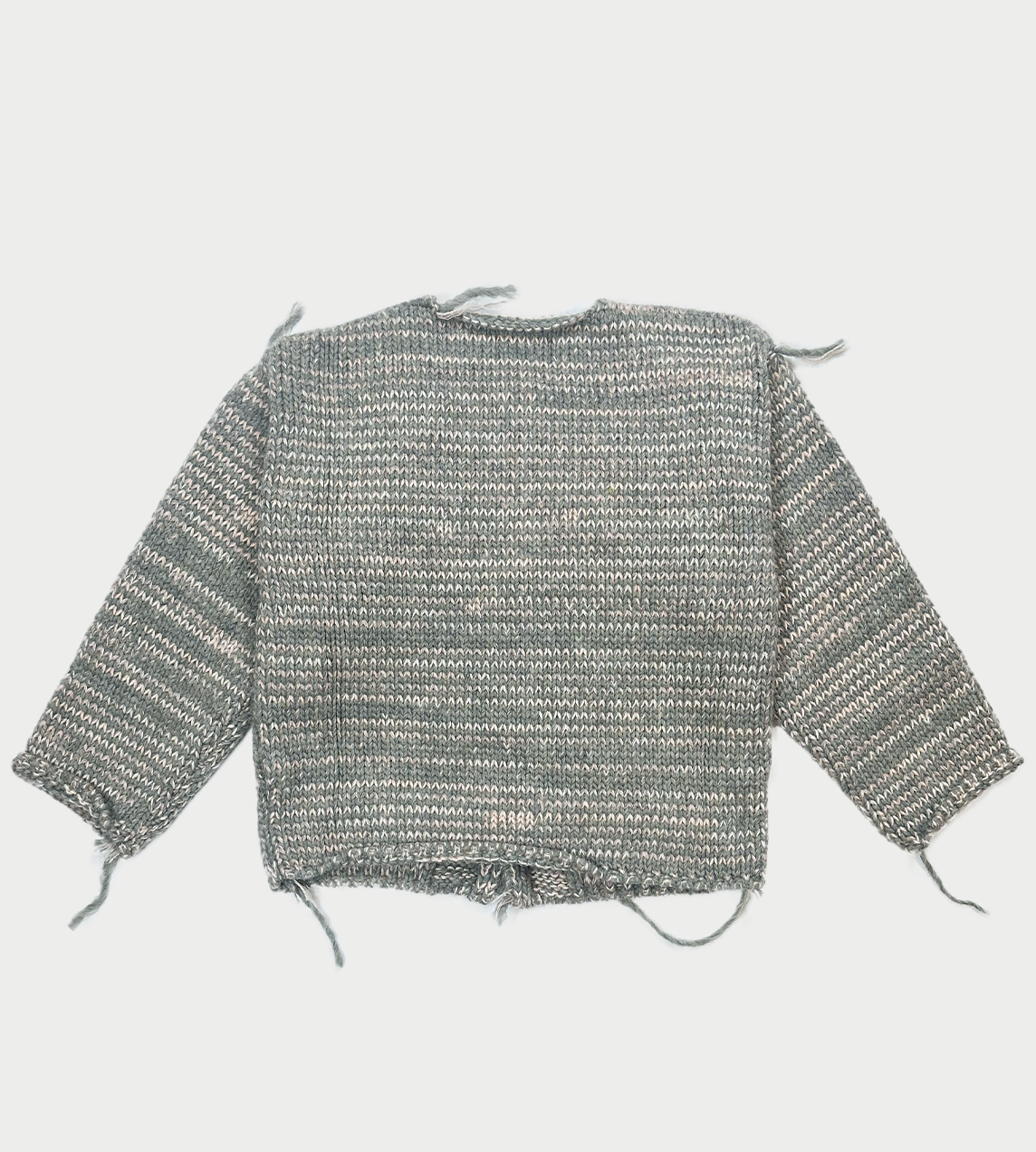 Freaky Knitted Round-neck Cardigan Salvia Mix