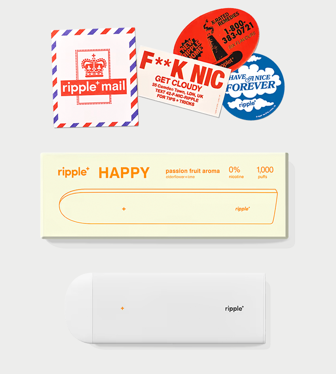 Ripple - Plant-Powered puffs Happy/Passion Fruit