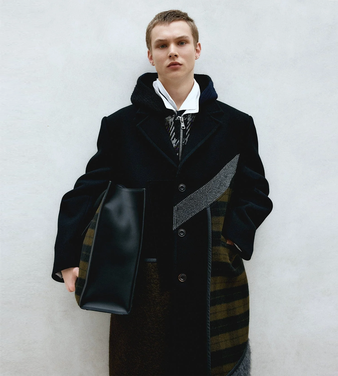 ANDERSSON BELL - Patchwork Wool Coat Multi