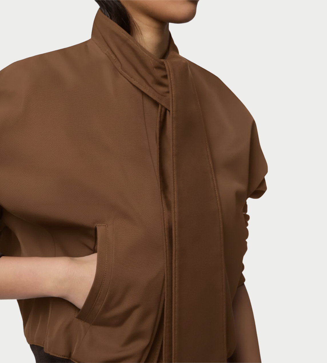 NINA RICCI - Bomber Jacket Chocolate Brown