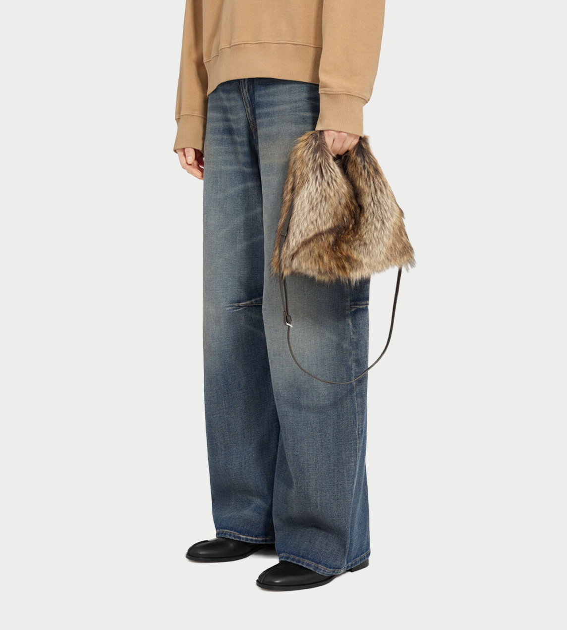 Triangle Crossbody Bag Brown