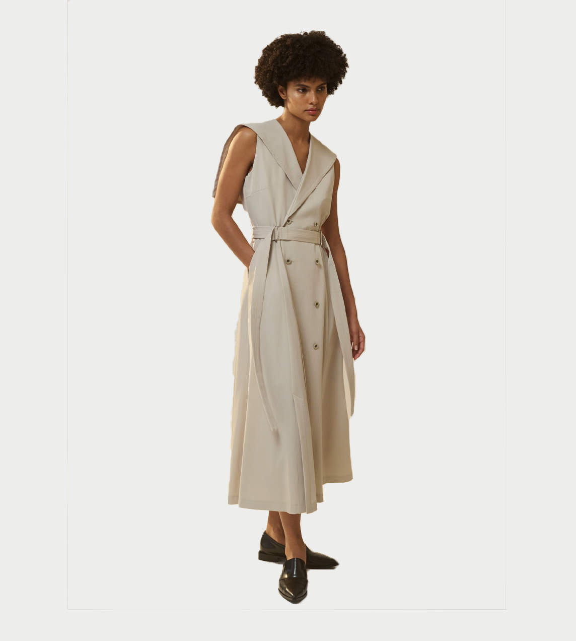 UJOH - Sailor Collar Dress Sand