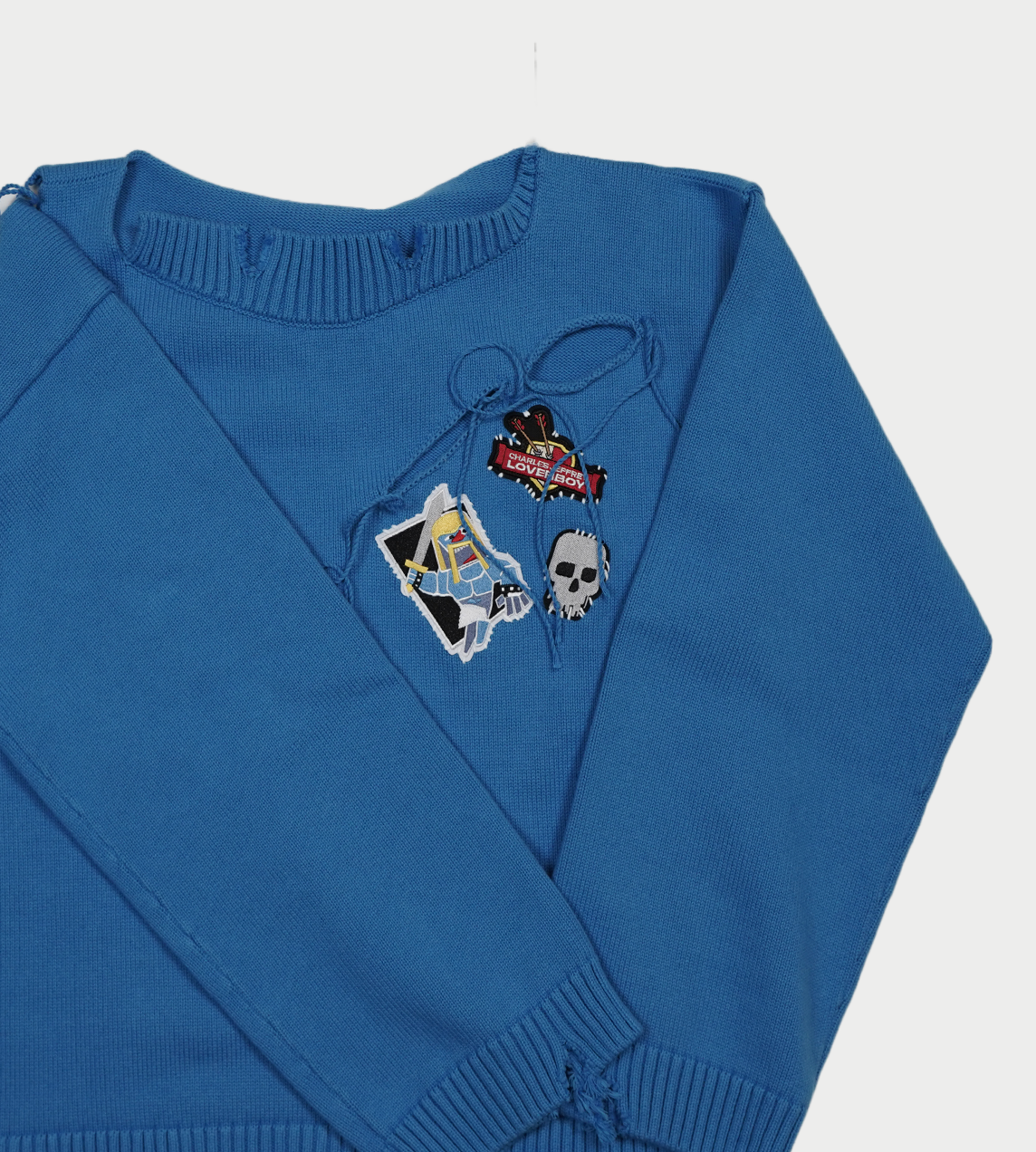 Charles Jeffrey LOVERBOY - Barbarian Patch Jumper Blue
