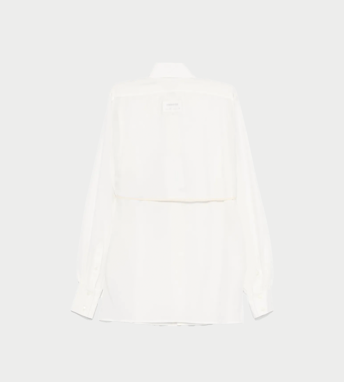 MM6 Maison Margiela - Long-sleeved Silk Blouse White