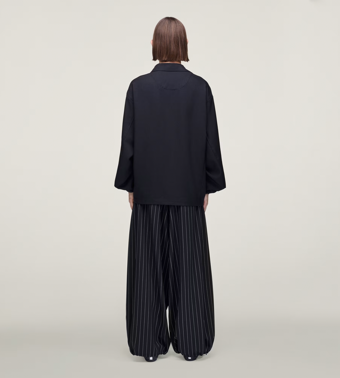 Y-3 Refined Wool Wide-leg Pants Blk