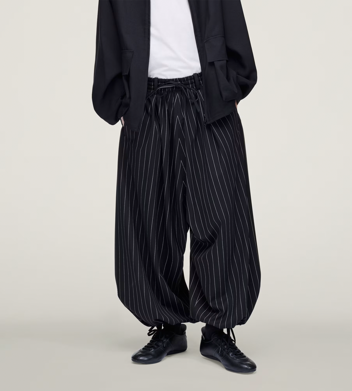 Y-3 Refined Wool Wide-leg Pants Blk