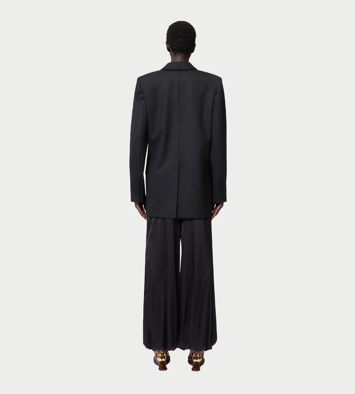 NINA RICCI - Pantalon Satin Pants Blk