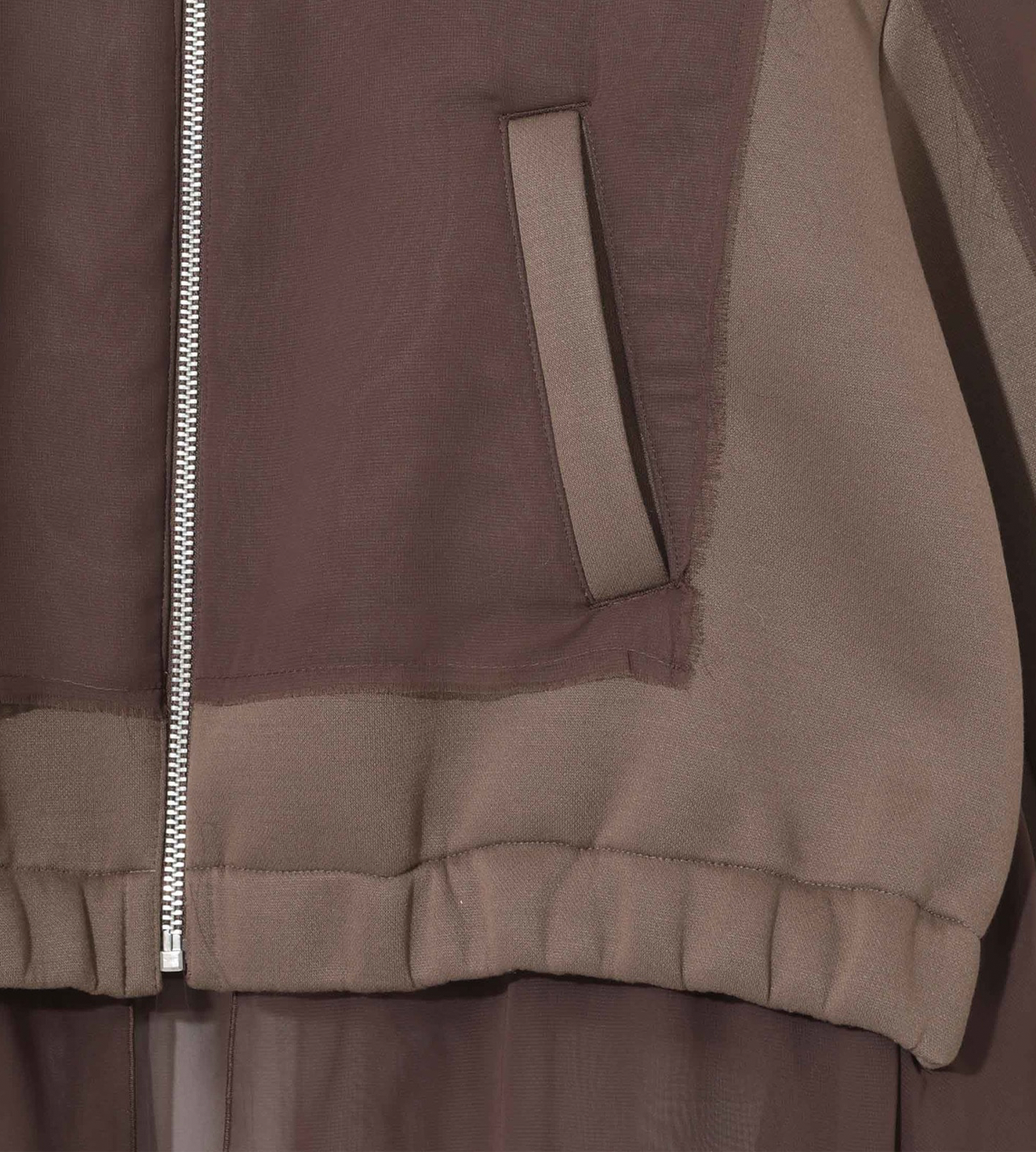 UNDERCOVER - Georgette Panel Jacket Grey Brown