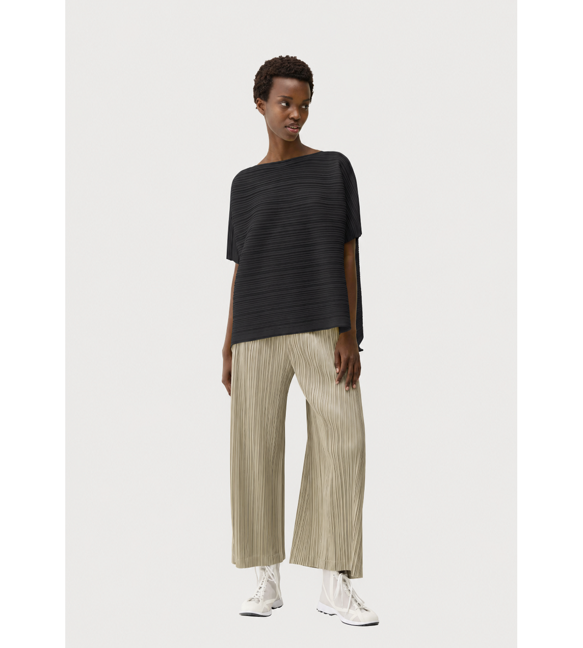 PLEATS PLEASE ISSEY MIYAKE - Paper Bounce Knit Top Blk