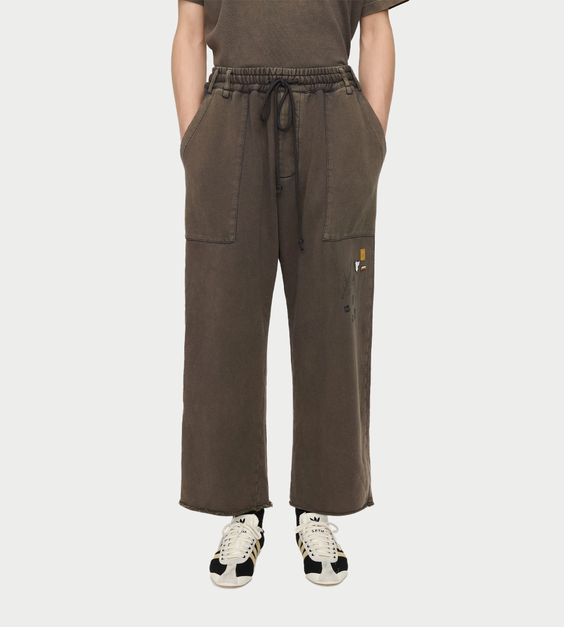 SONG FOR THE MUTE - "Singing Bird" Gym Track Pant Brown