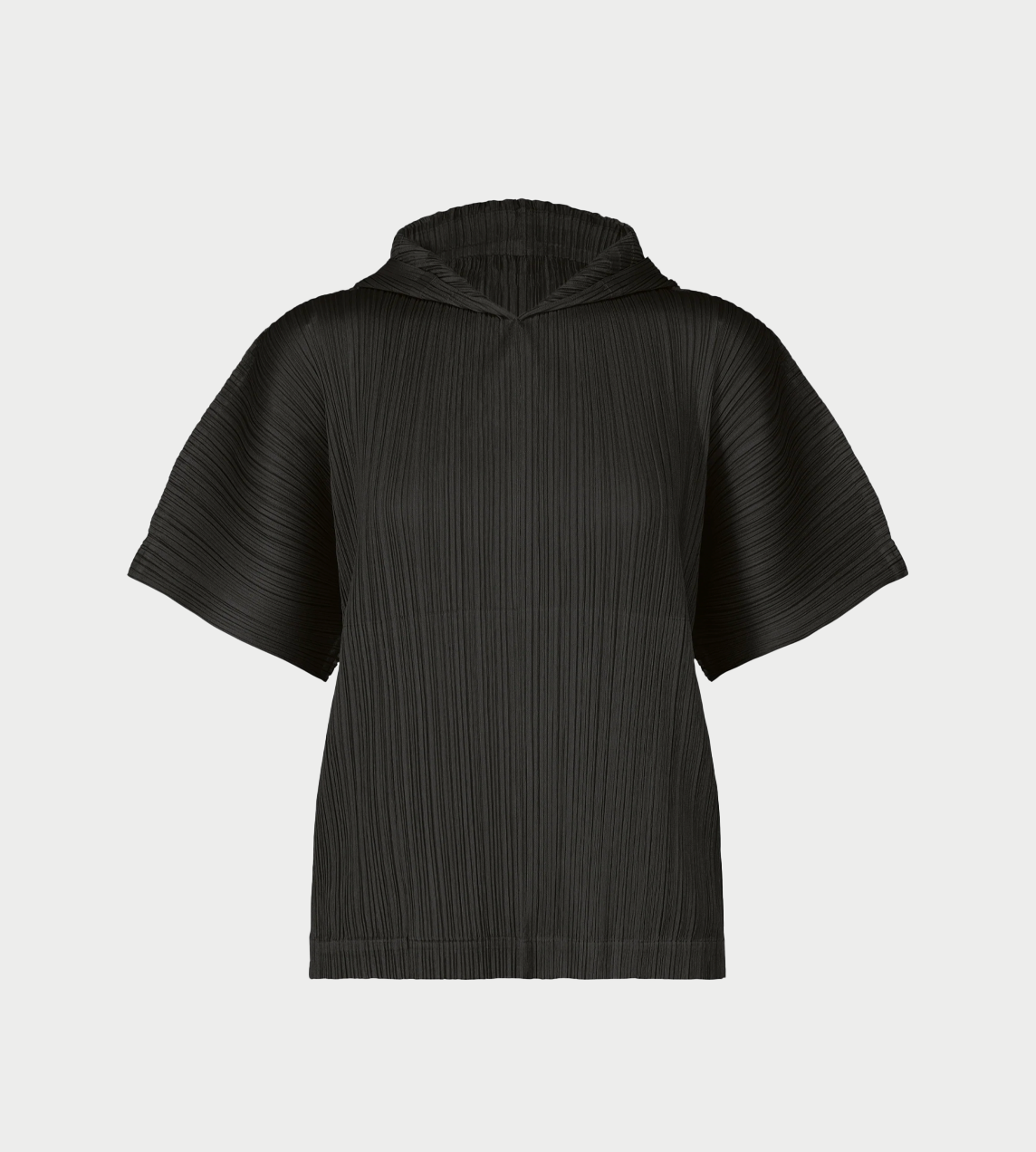 PLEATS PLEASE ISSEY MIYAKE - MC Hooded Short-sleeve Top Blk