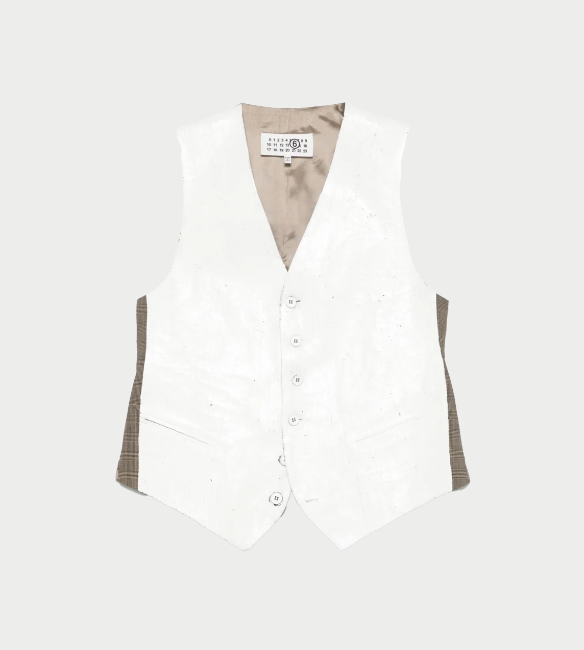 MM6 Maison Margiela - Painted Paneled Vest Wht./Beige