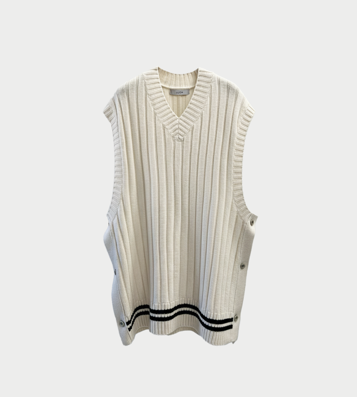 UJOH - Lines Big Vest Ecru