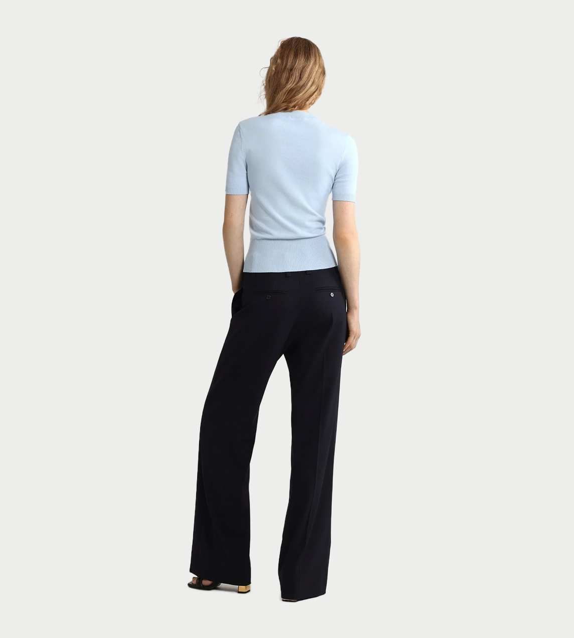 PATOU - Jacquard Short-sleeve Jumper Blue