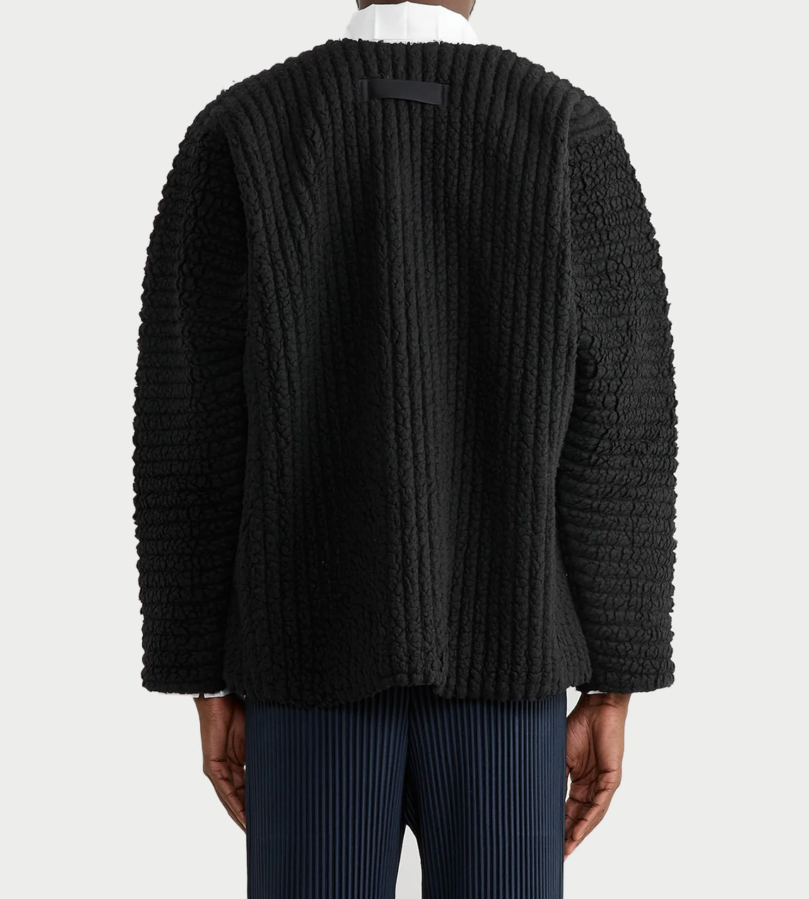 HOMME PLISSE ISSEY MIYAKE - Pleated Teddy Jacket Blk