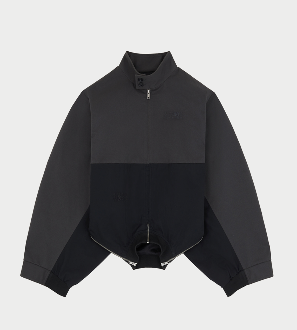MM6 MAISON MARGIELA - Mirrored Two-tone Zip Jacket Anthracite