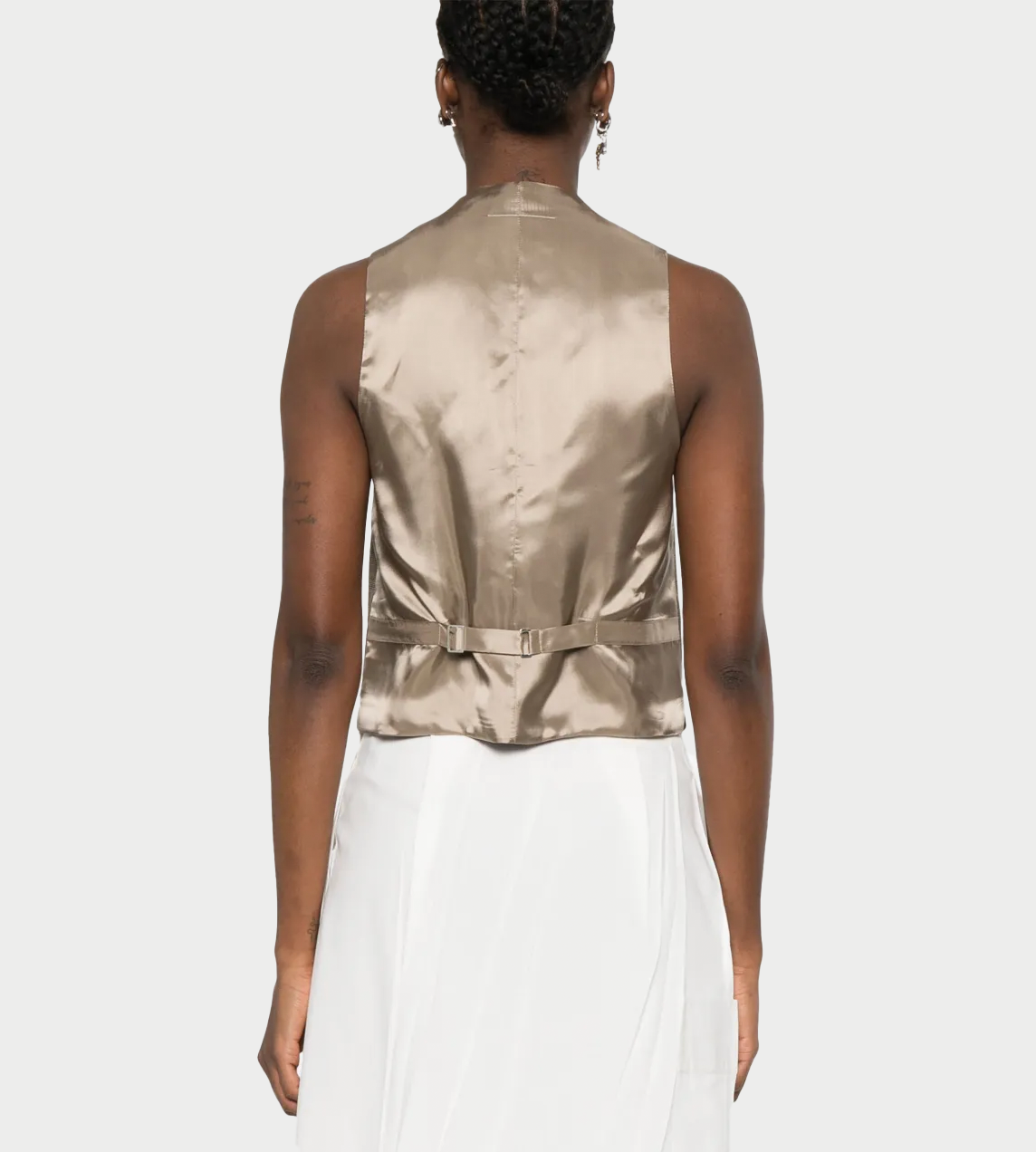 MM6 Maison Margiela - Painted Paneled Vest Wht./Beige