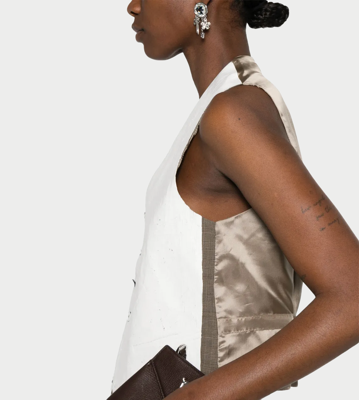 MM6 Maison Margiela - Painted Paneled Vest Wht./Beige