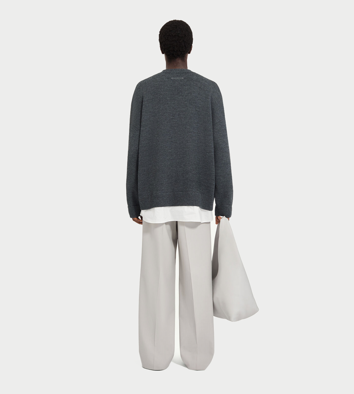 2-in-1 Knit Cardigan Dark Grey