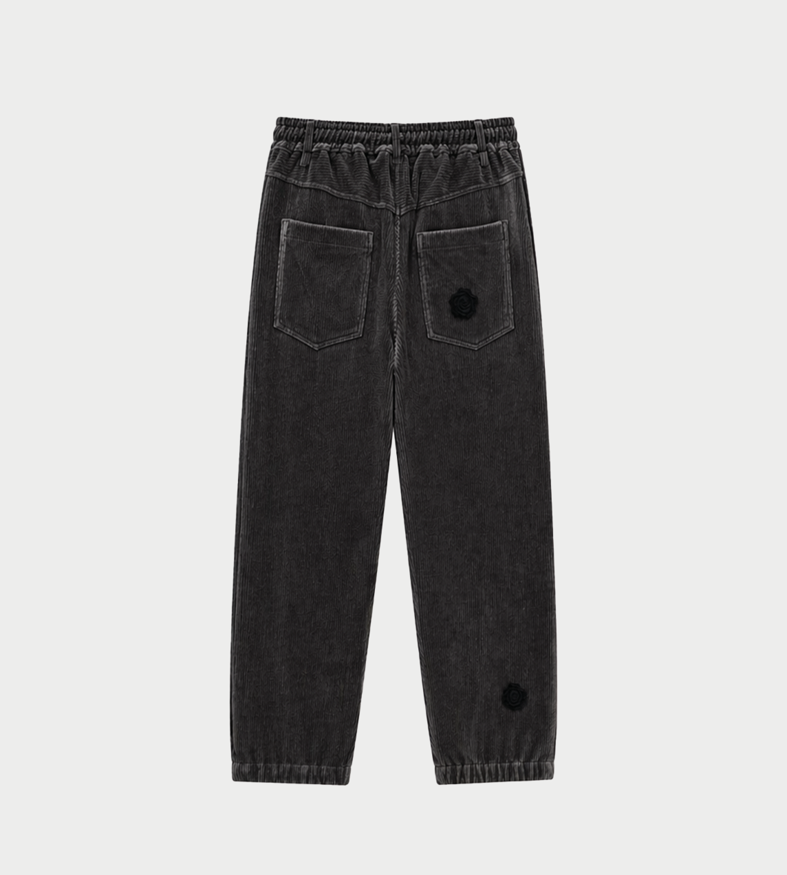 SONG FOR THE MUTE - Daisey Patch pocket Pants Charcoal