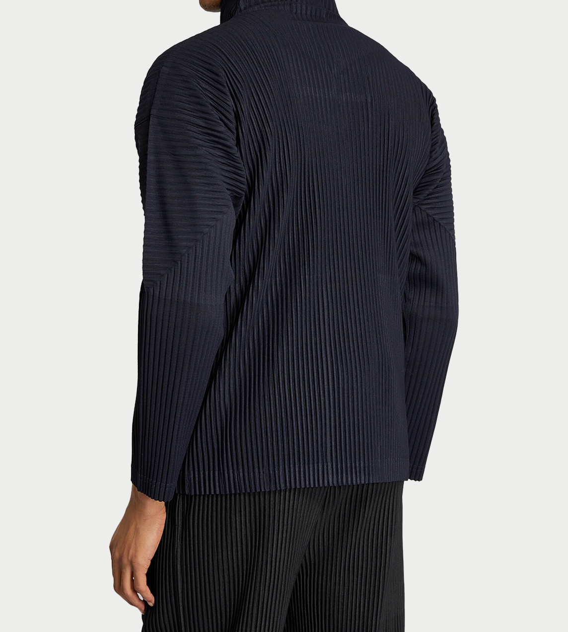 HOMME PLISSE ISSEY MIYAKE - Basic Pleated Zip-up Jacket Navy