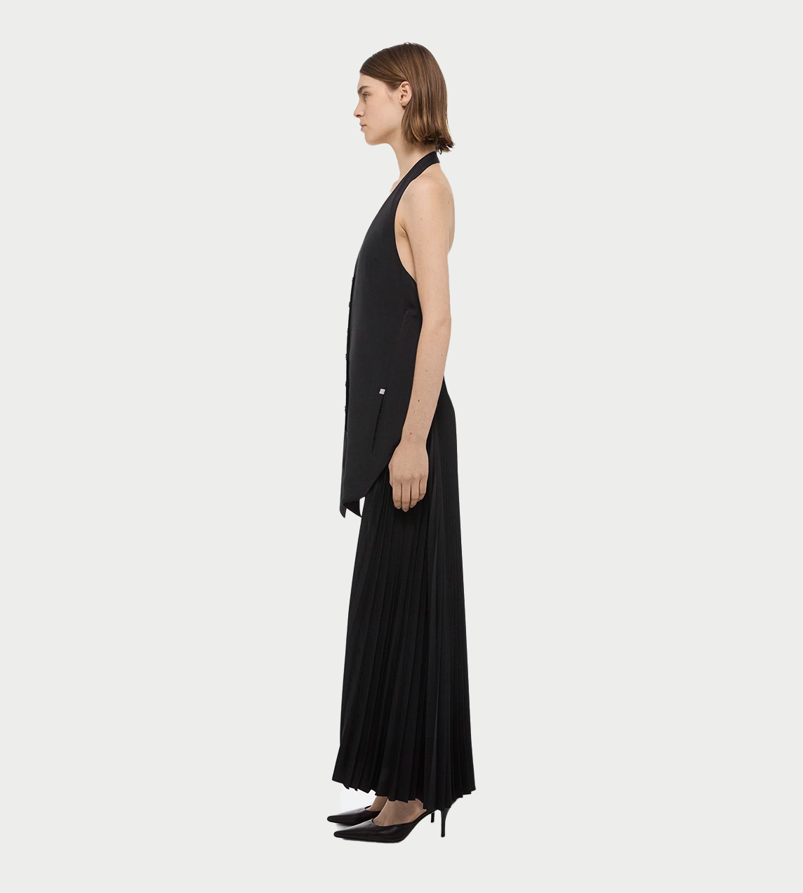 HELMUT LANG - Halter Vest Dress Blk