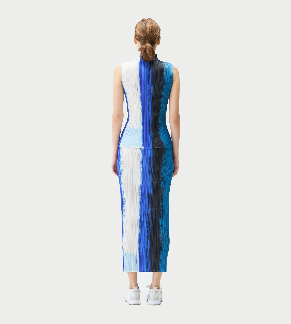 PLEATS PLEASE ISSEY MIYAKE - Jump Pleated Sleeveless Top Blue